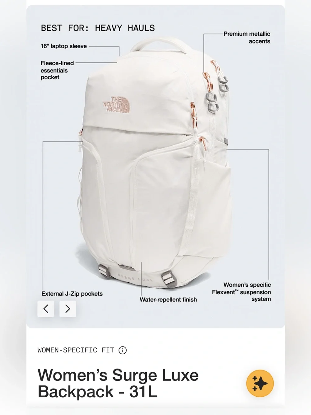 The North Face Blue Backpack with Navy Accents